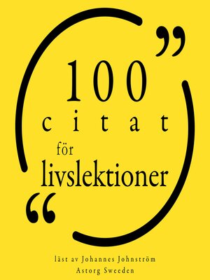 cover image of 100 Citat om livslektioner